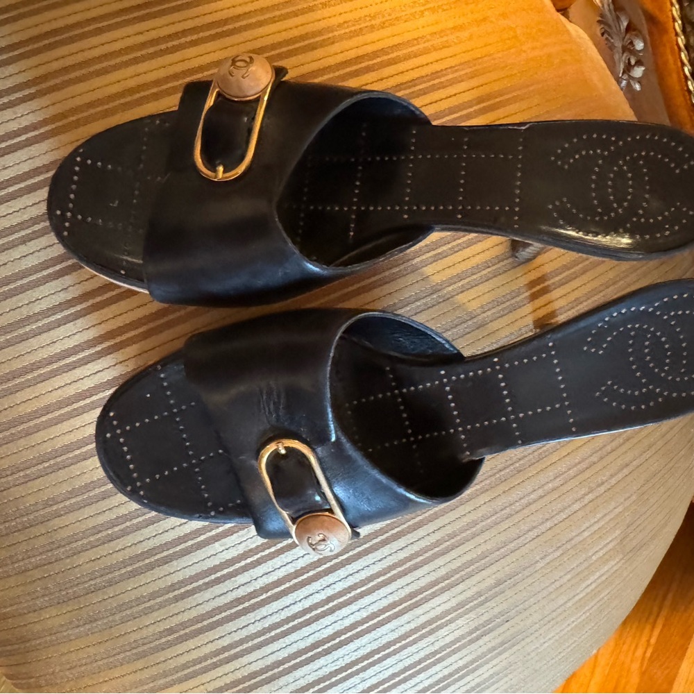 Chanel slide on sandals